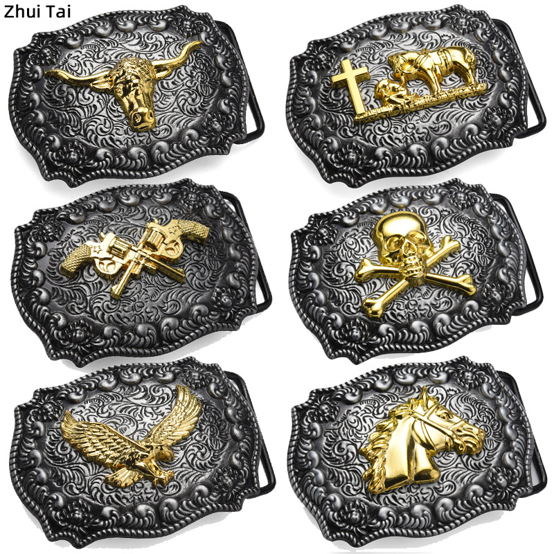 Punk metallist vöökinnitus, ristkülikukujulise plaadiga, looma mustriga