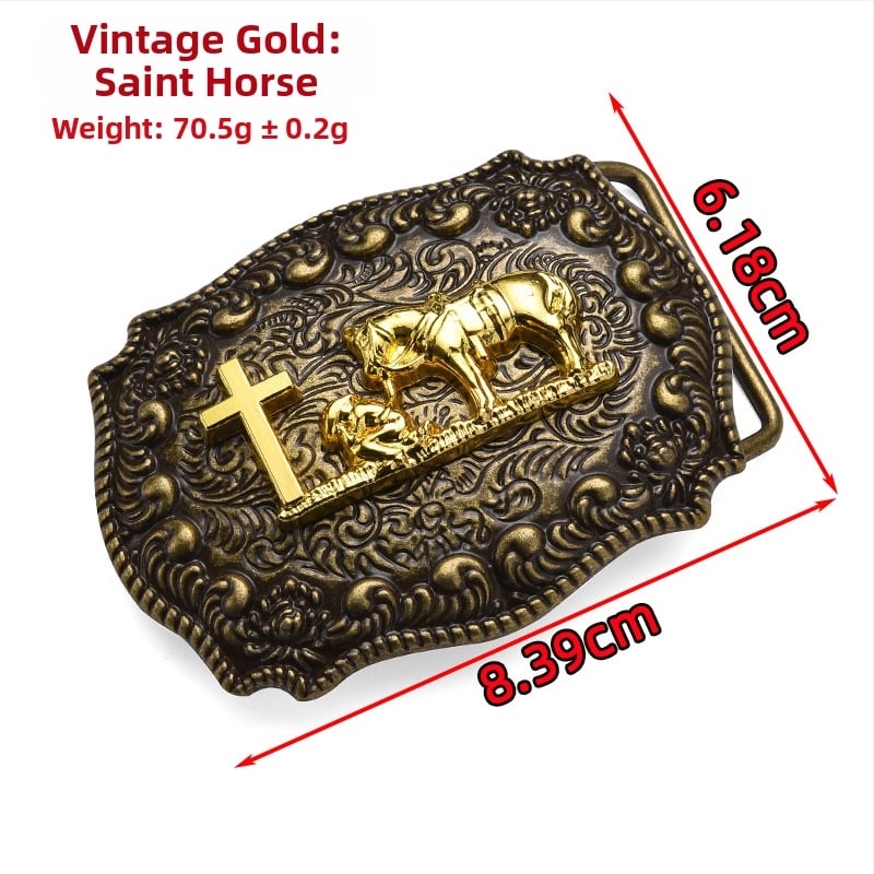 Punk metallist vöökinnitus, ristkülikukujulise plaadiga, looma mustriga