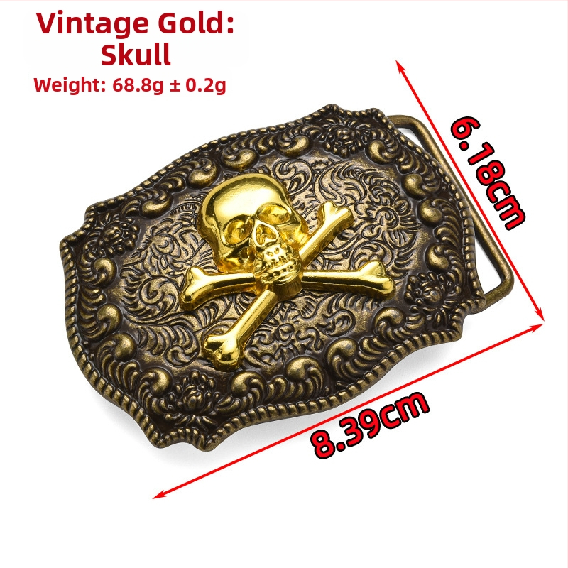 Punk metallist vöökinnitus, ristkülikukujulise plaadiga, looma mustriga