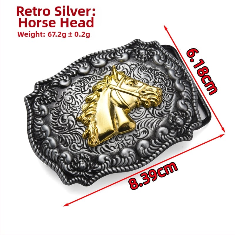 Punk metallist vöökinnitus, ristkülikukujulise plaadiga, looma mustriga