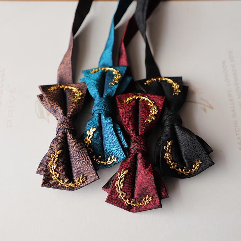 Leptir mašna za muškarce, unisex, korejskog stila, ravna glava | Poliester | Jacquard | Pruge i točkice