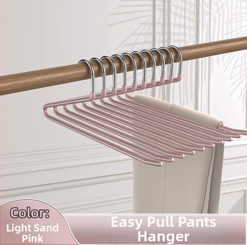 Žąsies formos kelnių pakabiklis su nano PVC danga, neslidus, vieno sluoksnio be siūlių dizainas, dip molding technologija, 2 vnt komplektas, tinkamas kelnioms, šalikams ir kaklaraišėms