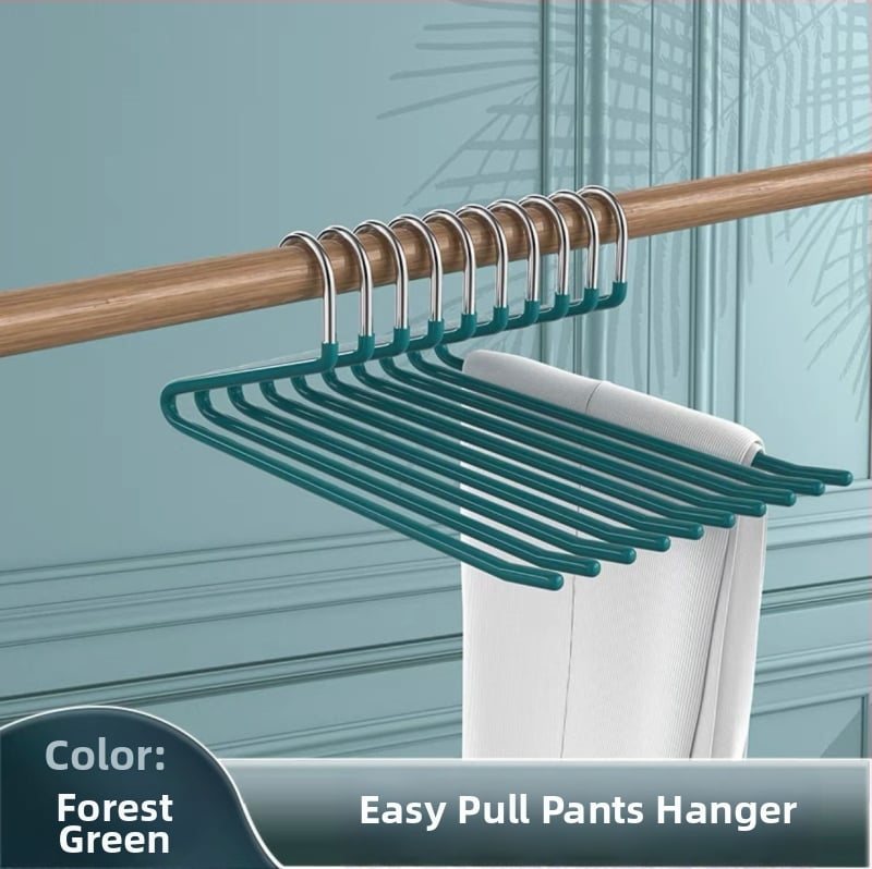 Žąsies formos kelnių pakabiklis su nano PVC danga, neslidus, vieno sluoksnio be siūlių dizainas, dip molding technologija, 2 vnt komplektas, tinkamas kelnioms, šalikams ir kaklaraišėms