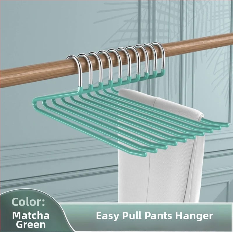 Žąsies formos kelnių pakabiklis su nano PVC danga, neslidus, vieno sluoksnio be siūlių dizainas, dip molding technologija, 2 vnt komplektas, tinkamas kelnioms, šalikams ir kaklaraišėms