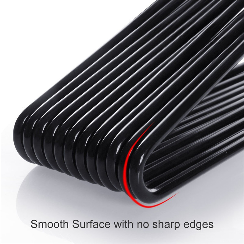 Žąsies formos kelnių pakabiklis su nano PVC danga, neslidus, vieno sluoksnio be siūlių dizainas, dip molding technologija, 2 vnt komplektas, tinkamas kelnioms, šalikams ir kaklaraišėms