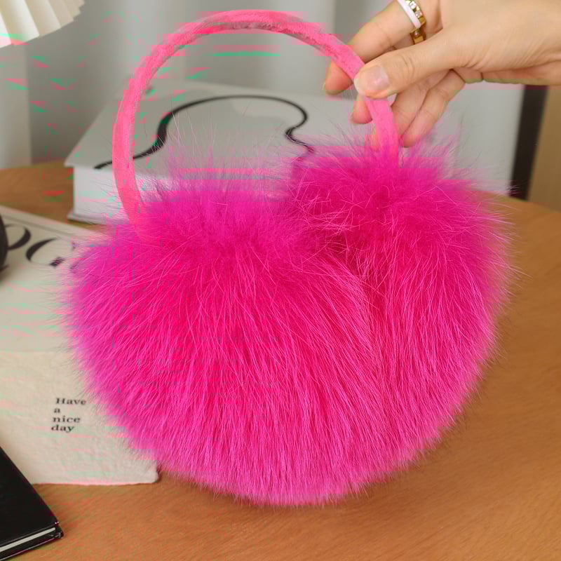 Lisiņa kažokādas ausu siltinātāji, izklājami, pieaugušajiem, universālie, ārā ziemā