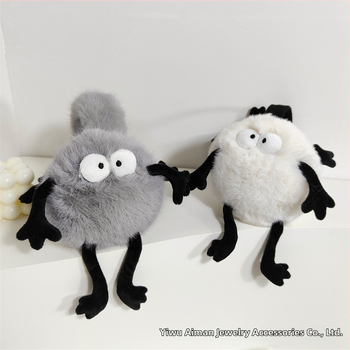 Plūšas ausu aizsargi – saliekams dizains, karikatūras raksts, ziemas lietošanai