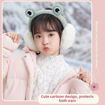 Bērnu ausu aizsargi ar kaķēna ausīm, ar flīsa odere, salokāmi, mākslīgā zaķa kažoks, vecums 3–12 gadi