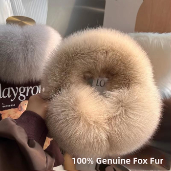 Rebane karusnahast kõrvakaitsmed naistele - monokroomne baasstiil, talvise soojus, 2025. aasta kevade väljaanne