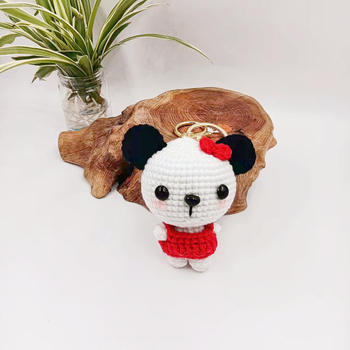 Мультяшен ключодържател от вълнена плетена кукла – животинче, пакет на едро