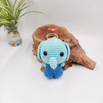Мультяшен ключодържател от вълнена плетена кукла – животинче, пакет на едро