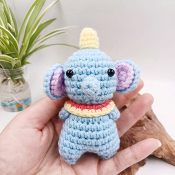 Мультяшен ключодържател от вълнена плетена кукла – животинче, пакет на едро