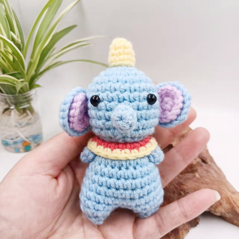 Мультяшен ключодържател от вълнена плетена кукла – животинче, пакет на едро
