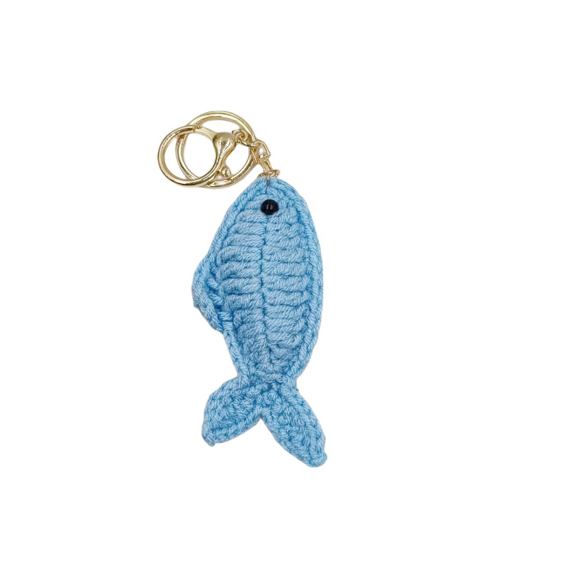 Мультяшен ключодържател от вълнена плетена кукла – животинче, пакет на едро