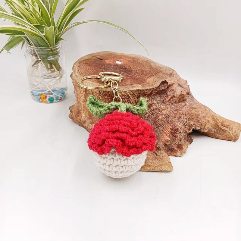 Мультяшен ключодържател от вълнена плетена кукла – животинче, пакет на едро
