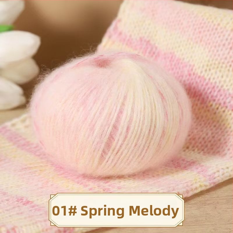 Horgolócérna mohairs és gyapjú keverékben – puha golyóban, alkalmas sapkákhoz, sálakhoz, kabátokhoz és pulóverekhez