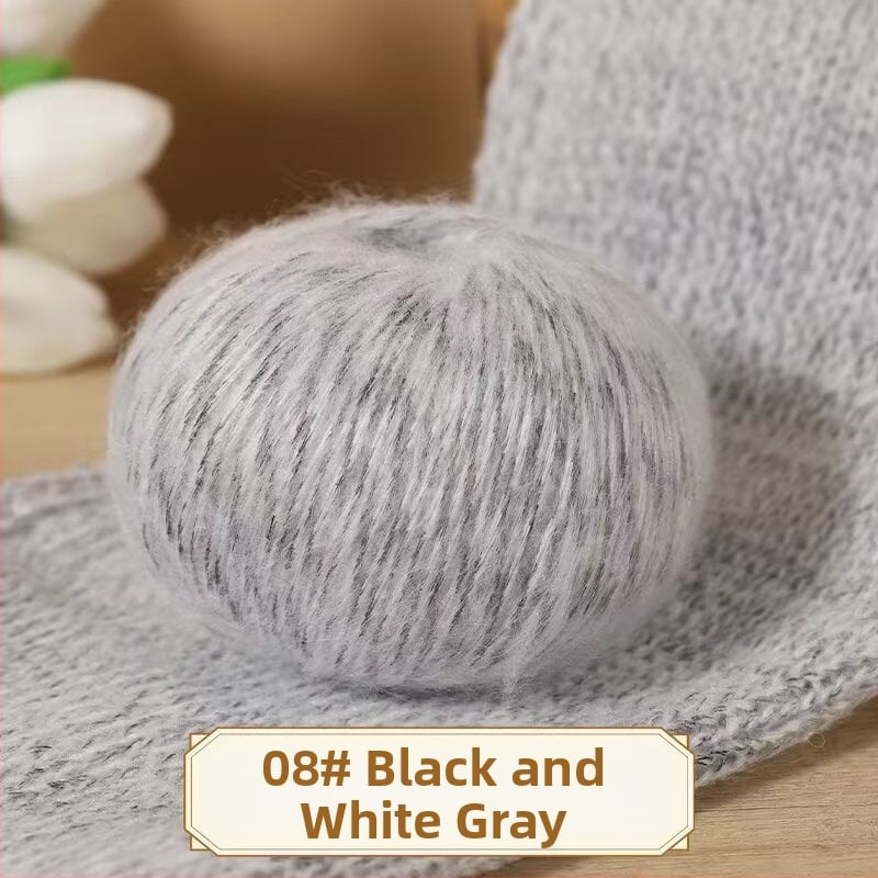 Horgolócérna mohairs és gyapjú keverékben – puha golyóban, alkalmas sapkákhoz, sálakhoz, kabátokhoz és pulóverekhez