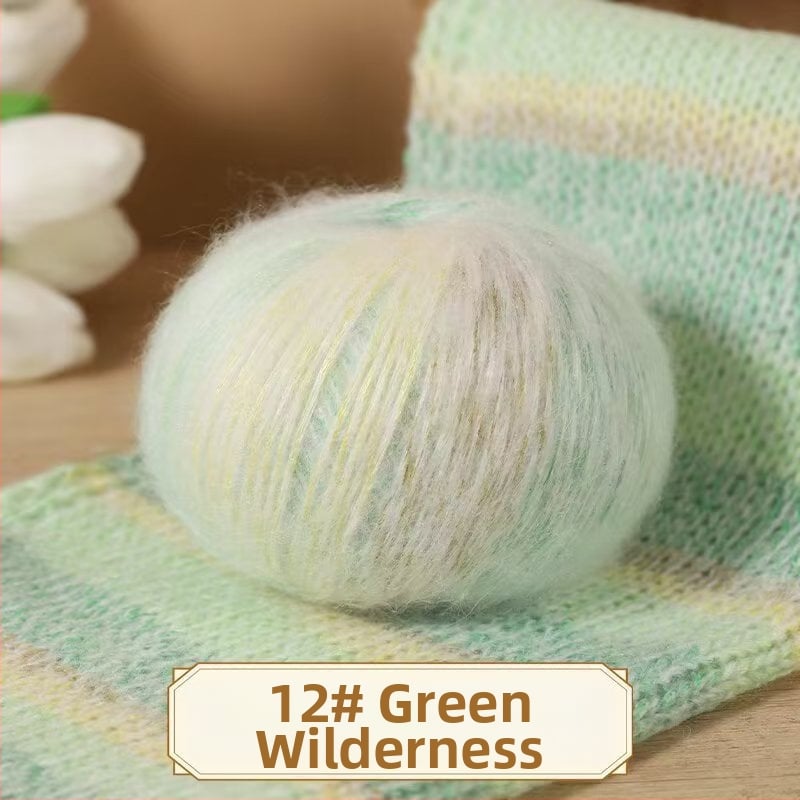 Horgolócérna mohairs és gyapjú keverékben – puha golyóban, alkalmas sapkákhoz, sálakhoz, kabátokhoz és pulóverekhez