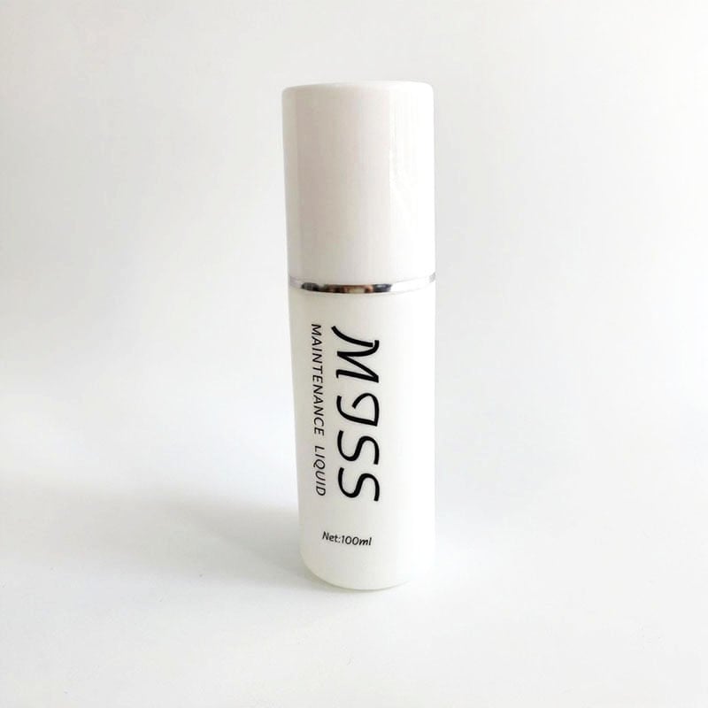 Parukų priežiūros rinkinys: plaukų tinklas, plieninė šukė ir priežiūros tirpalo laikiklis – penkių dalių parukų rinkinys