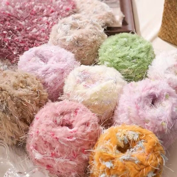 Fire Mohair Worsted pentru tricotat — certificat sigur pentru bebeluși, fir DIY, torsionare fină, fir tubular, ghem de fir