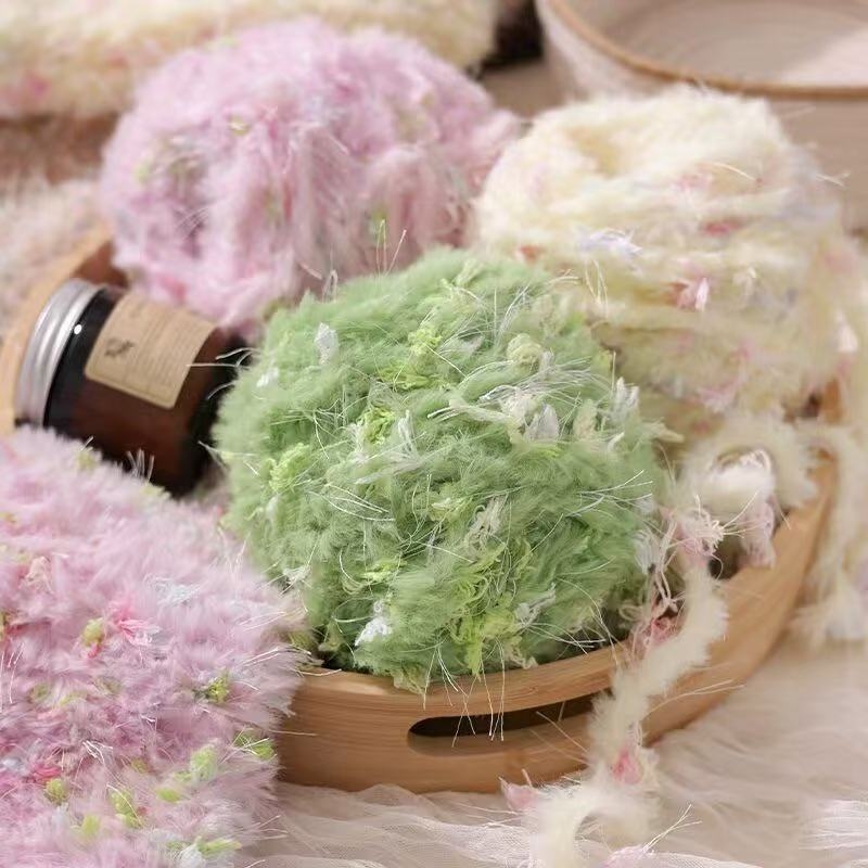 Fire Mohair Worsted pentru tricotat — certificat sigur pentru bebeluși, fir DIY, torsionare fină, fir tubular, ghem de fir