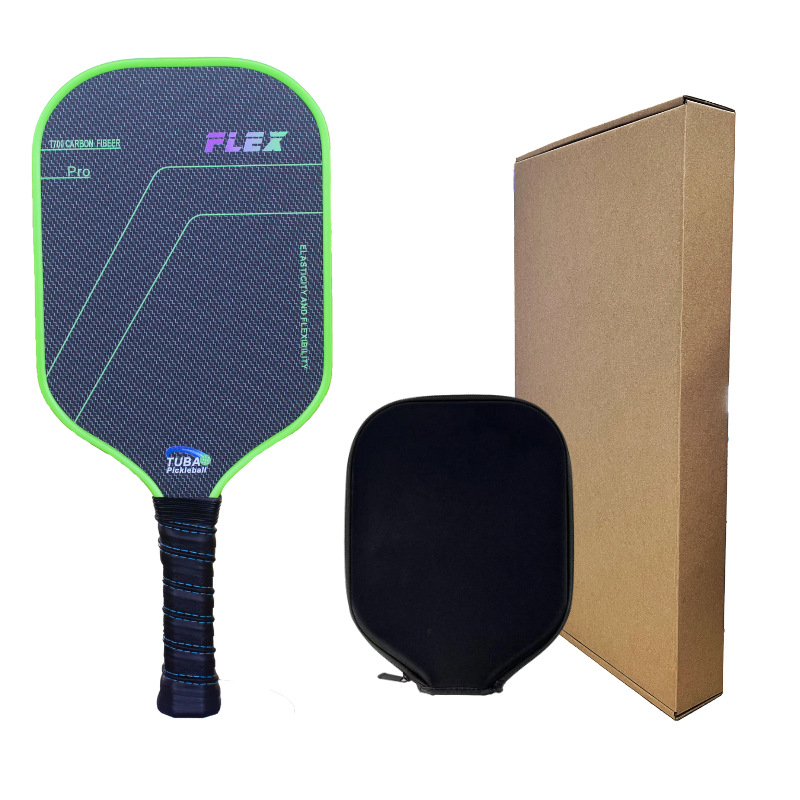 Set pickleball reketa – karbonska vlakna tekstura, mat završni sloj, uzorak titanijumske žice, težina 230 g, T700 karbonska vlakna