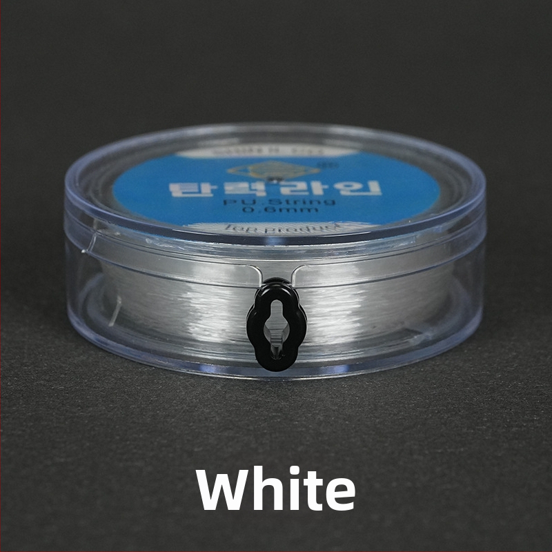 Elastinė žvejybos linija su apvaliu skaidriu krištolo siūlu ir karoliukais, rankų mezgimas iš spandekso