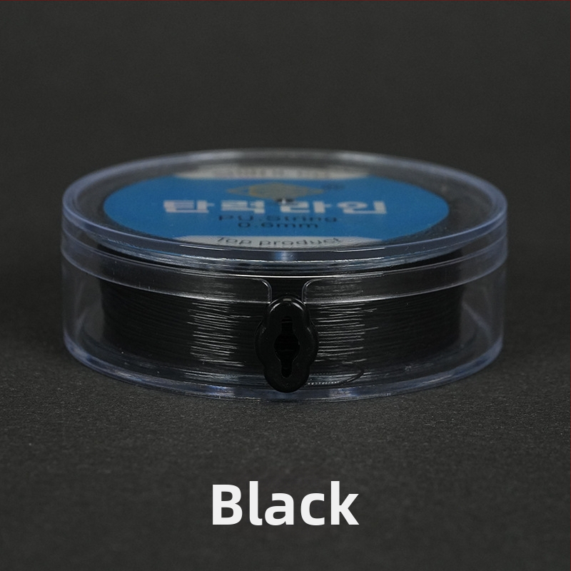 Elastinė žvejybos linija su apvaliu skaidriu krištolo siūlu ir karoliukais, rankų mezgimas iš spandekso