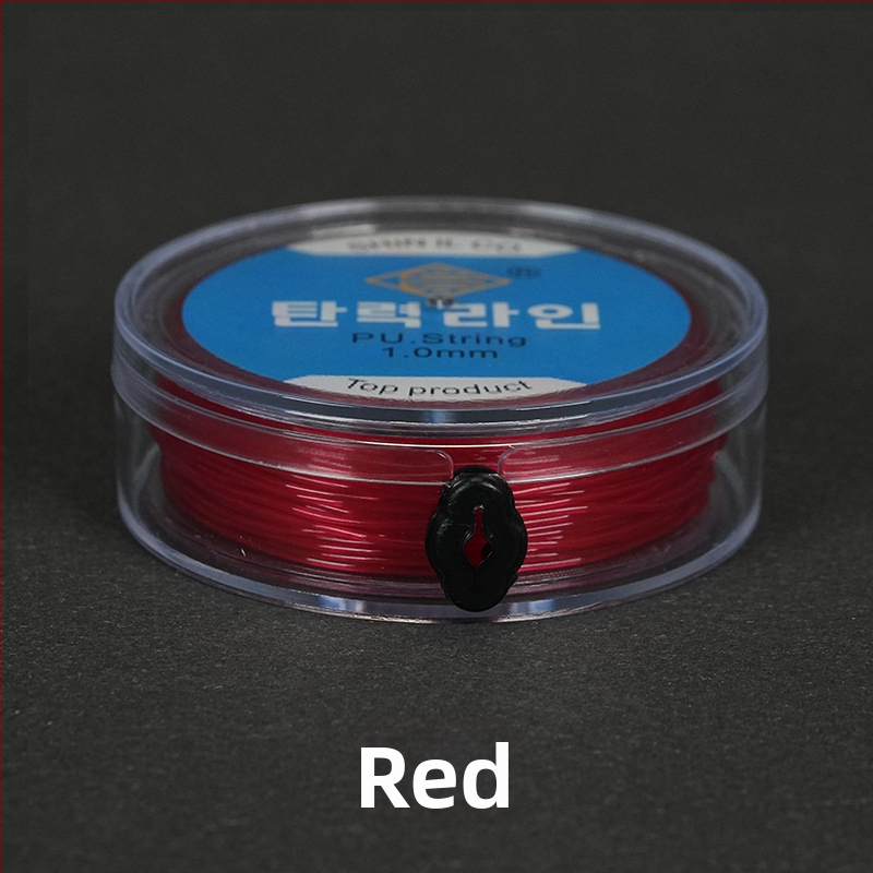 Elastinė žvejybos linija su apvaliu skaidriu krištolo siūlu ir karoliukais, rankų mezgimas iš spandekso