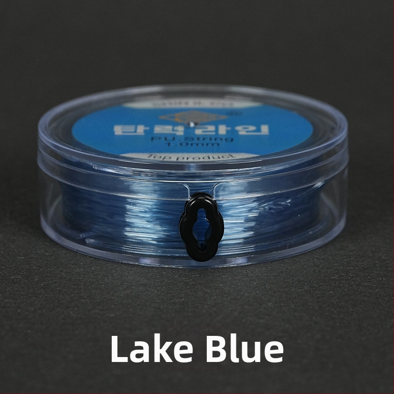 Elastinė žvejybos linija su apvaliu skaidriu krištolo siūlu ir karoliukais, rankų mezgimas iš spandekso