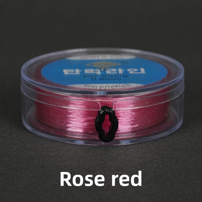 Elastinė žvejybos linija su apvaliu skaidriu krištolo siūlu ir karoliukais, rankų mezgimas iš spandekso