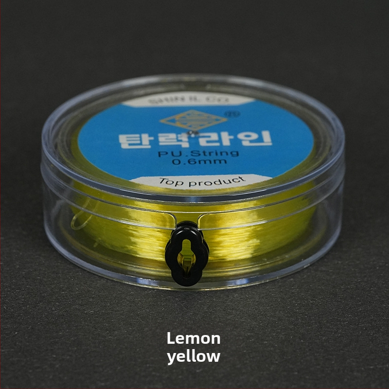 Elastinė žvejybos linija su apvaliu skaidriu krištolo siūlu ir karoliukais, rankų mezgimas iš spandekso