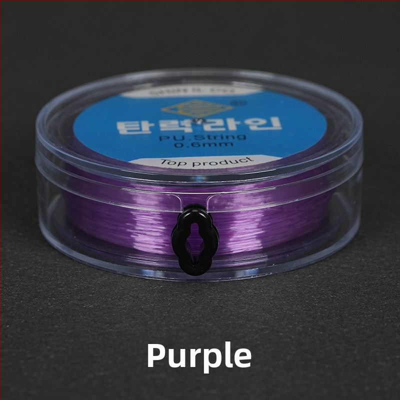 Elastinė žvejybos linija su apvaliu skaidriu krištolo siūlu ir karoliukais, rankų mezgimas iš spandekso