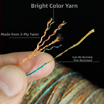 Perlų virvė, rankomis megzta, su žvaigždėto dangaus efektu, siūloma 6 arba 9 siūlų konfigūracijose