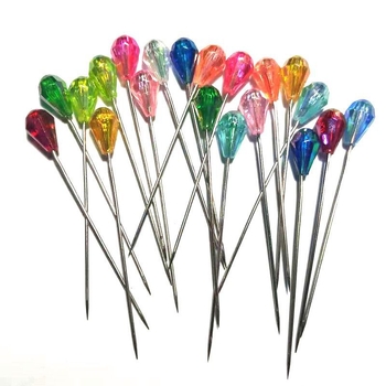 Šivački pinovi: obojeni, s perlama, za pozicioniranje, otporni na hrđu, perl pinovi (Brand: Unique; Izdavanje: Ljeto 2021; Obrada: Drugo)