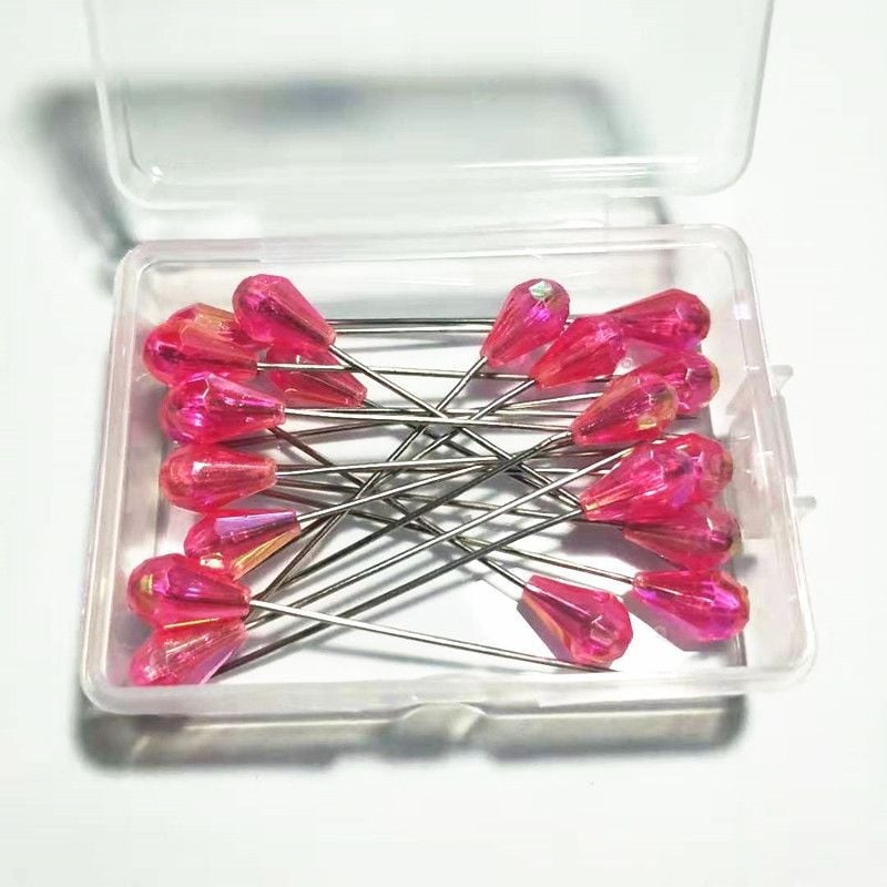 Šivački pinovi: obojeni, s perlama, za pozicioniranje, otporni na hrđu, perl pinovi (Brand: Unique; Izdavanje: Ljeto 2021; Obrada: Drugo)