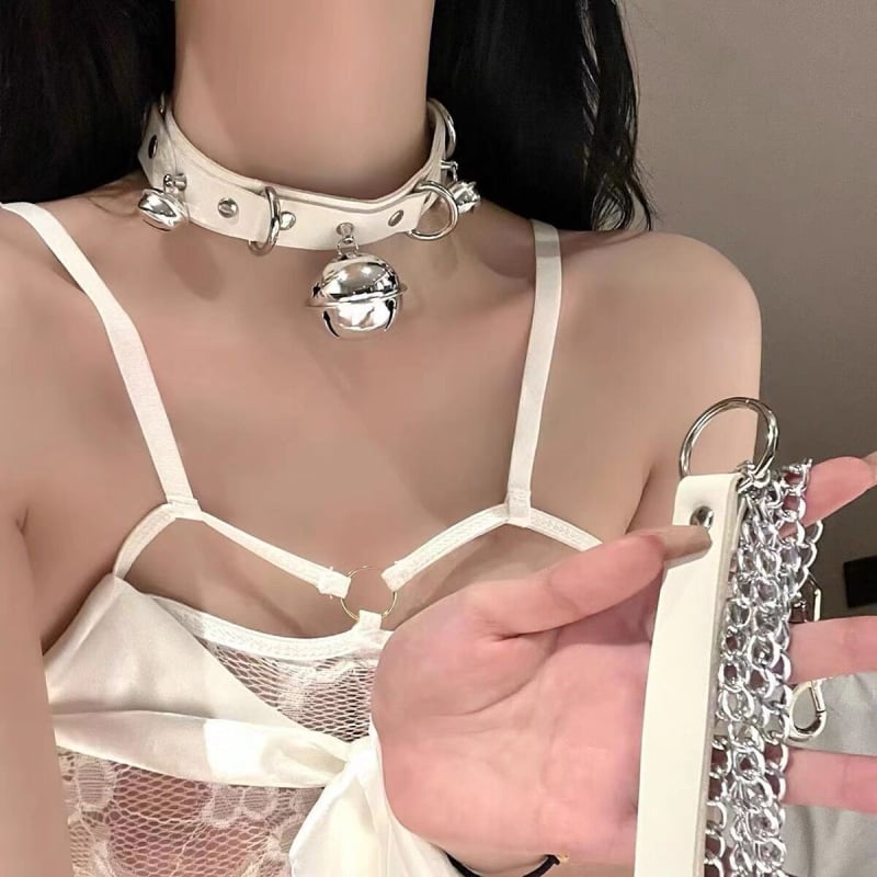 Mingrui mākslīgās ādas chokers, Net Red Wind stils, regulāra ķēde, piekariņš no sakausējuma