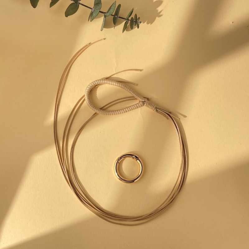 Осемнишково въже от восъчени кожени конци – ръчно тъкан полуготов материал за плетене с възможност за персонализация (пролет 2025)