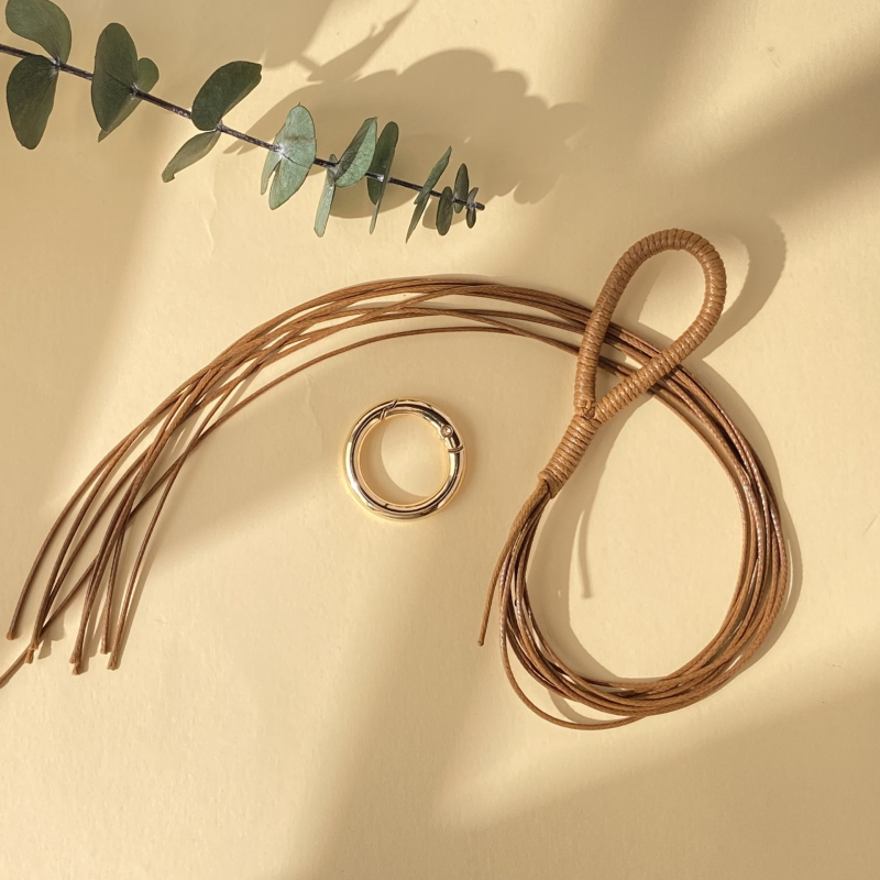 Aštuonių siūlų odinis virvės siūlas – rankų mezgimo pusgaminių siūlų rinkinys su pritaikymo galimybe (Pavasaris 2025)