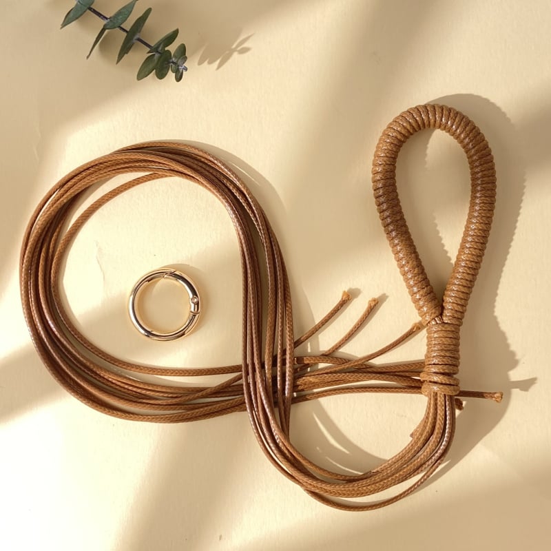 Aštuonių siūlų odinis virvės siūlas – rankų mezgimo pusgaminių siūlų rinkinys su pritaikymo galimybe (Pavasaris 2025)