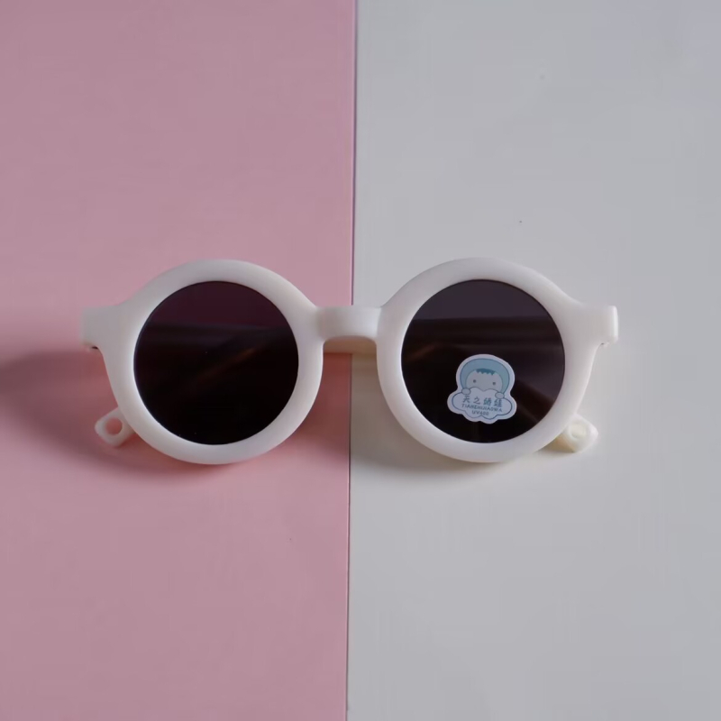 Bērnu polarizētās saules brilles ar apaļu rāmi – UV400 TAC lēcas, pilns rāmis