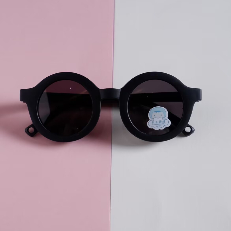 Bērnu polarizētās saules brilles ar apaļu rāmi – UV400 TAC lēcas, pilns rāmis