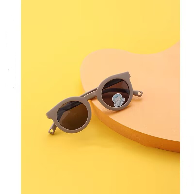 Bērnu polarizētās saules brilles ar apaļu rāmi – UV400 TAC lēcas, pilns rāmis