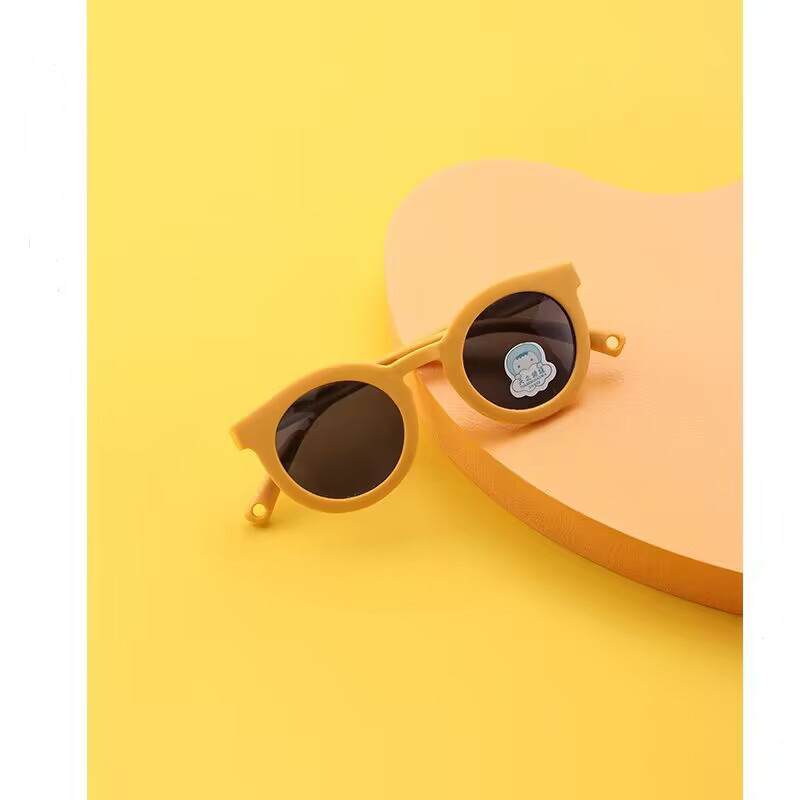 Bērnu polarizētās saules brilles ar apaļu rāmi – UV400 TAC lēcas, pilns rāmis