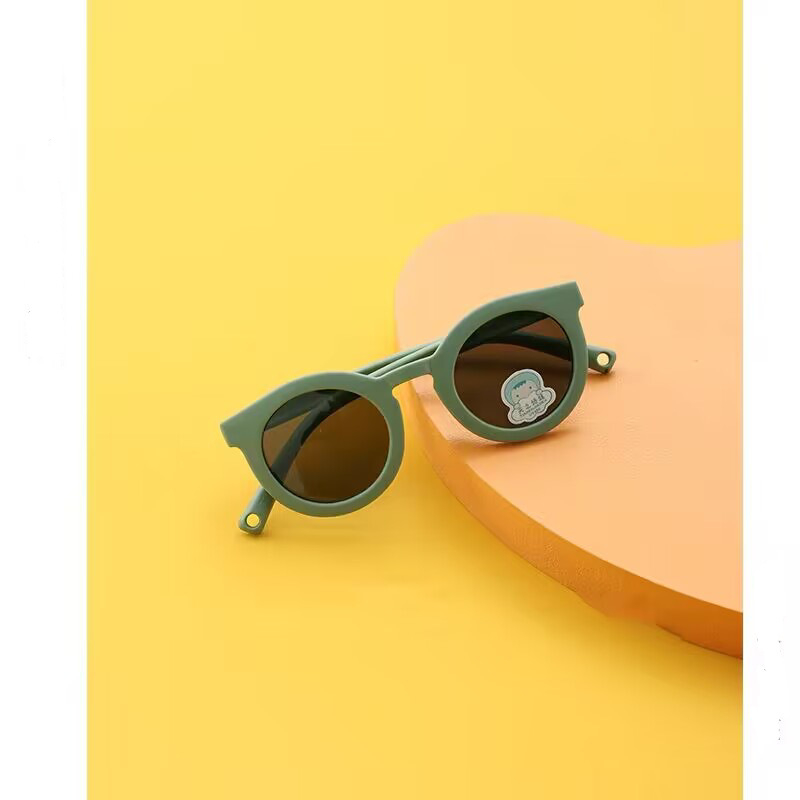 Bērnu polarizētās saules brilles ar apaļu rāmi – UV400 TAC lēcas, pilns rāmis