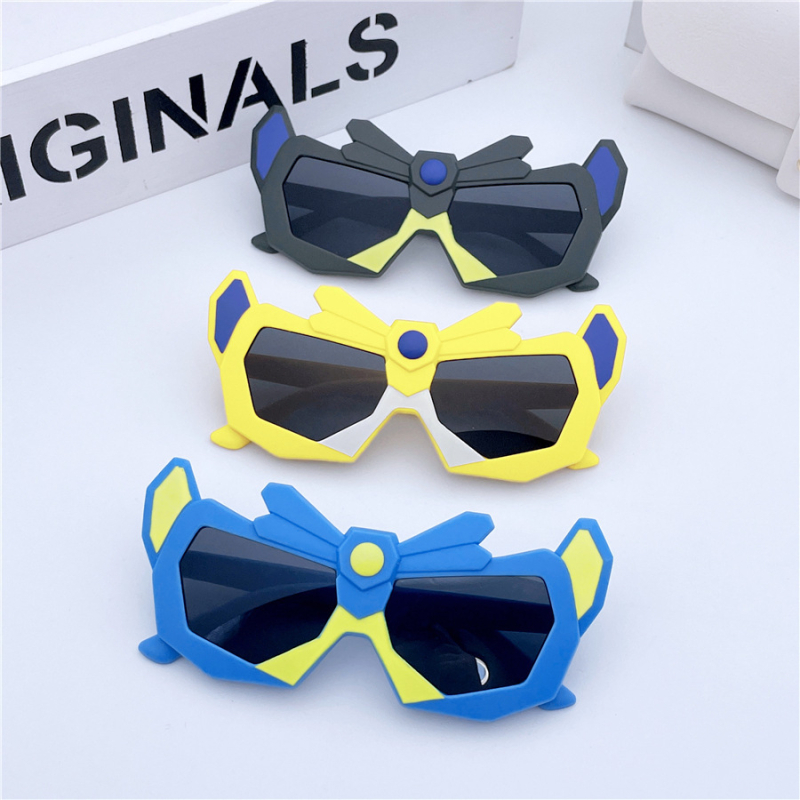 Bērnu saulesbrilles ar robota dizainu, nepolarizētas, UV400, lēcas no sveķiem, rāmis PC