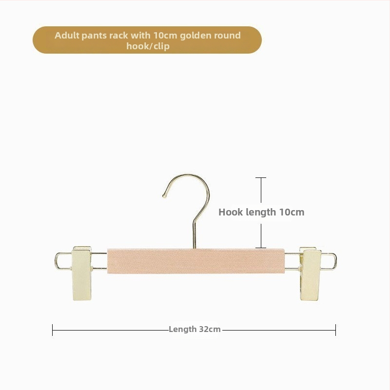 Koka bikses pakārājs ar klipsēm, modernā minimālisma stilā, 2 vienību komplekts, pielāgošana pieejama, logotips izdrukāts