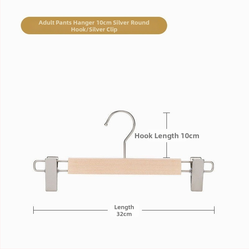 Koka bikses pakārājs ar klipsēm, modernā minimālisma stilā, 2 vienību komplekts, pielāgošana pieejama, logotips izdrukāts