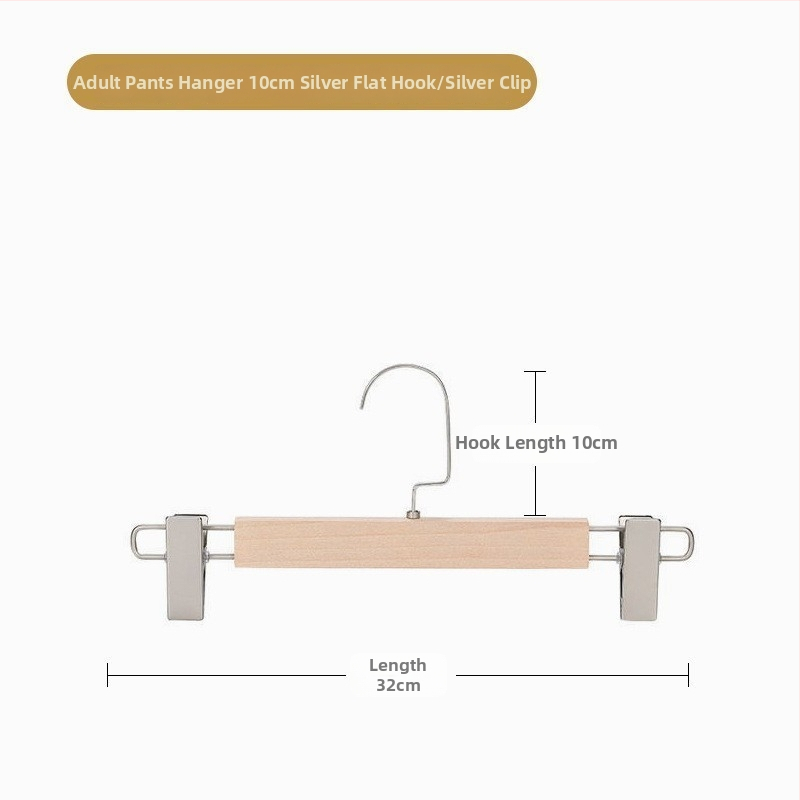 Koka bikses pakārājs ar klipsēm, modernā minimālisma stilā, 2 vienību komplekts, pielāgošana pieejama, logotips izdrukāts