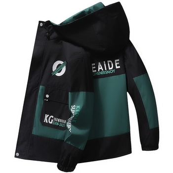 Puuvillane kapuutsiga jak, korea stiilis, kitsas vöökoht, ühekordne sulgemine, puuvillane täidis